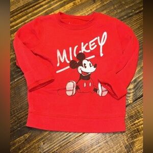 Disney Red Mickey Mouse Kids Sweatshirt